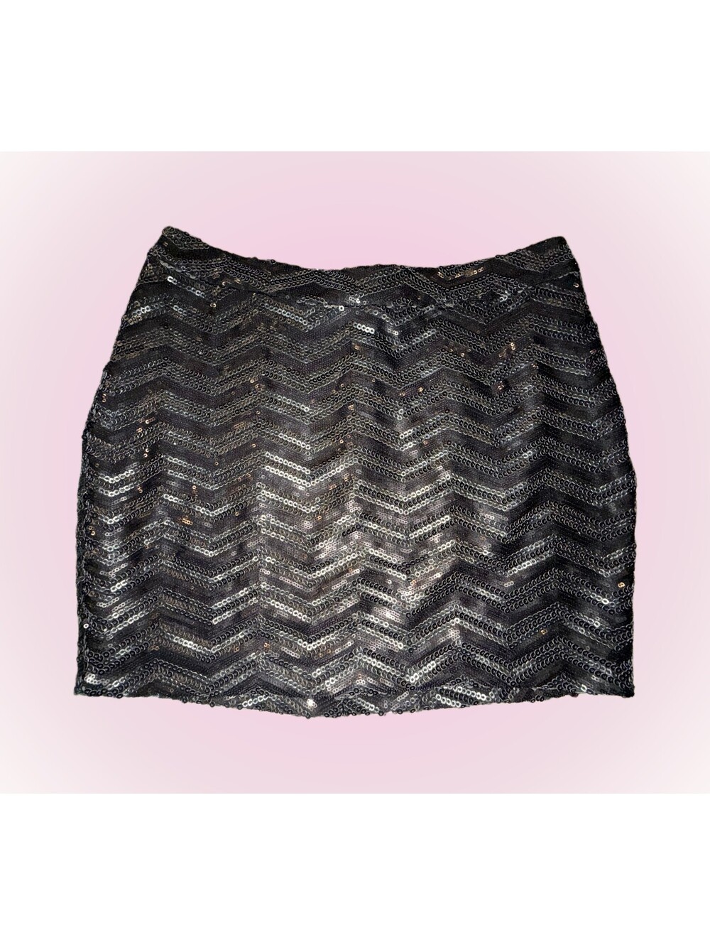 Womens Size Small Esley Short Mini Skort with Zig Zag Sequins